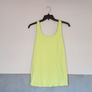 Lane Bryant Plus Size Neon Yellow Ribbed Tank Top